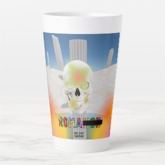 Mikitiez dreamer skull tatto rainbow rose beach Ro Latte Mug