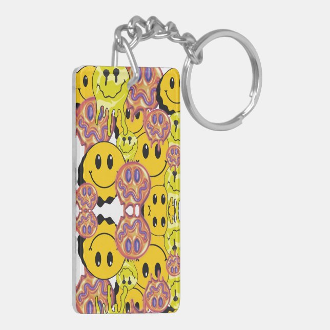 Mikitiez face yellow garden  key ring (Back Left)