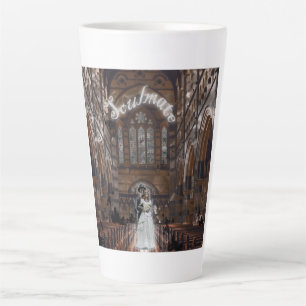 Mikitiez gothic halloween wedding soulmate vintage latte mug