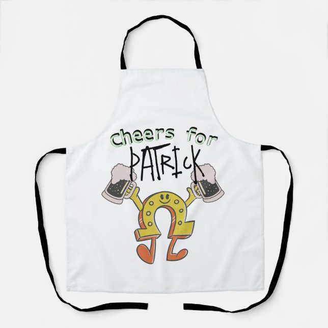 Mikitiez green mint lucky blackcat saintpatrick  apron (Front)