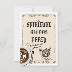 Mikitiez halloween espresso witch coffeeshop invitation
