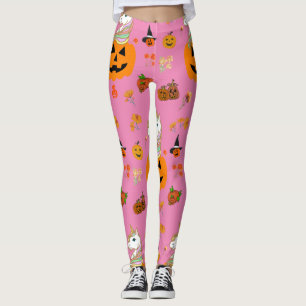 Mikitiez halloween unicorn spooky october fall  leggings