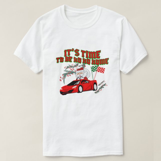 Mikitiez ho ho ho santaclaus sleigh home T-Shirt (Design Front)