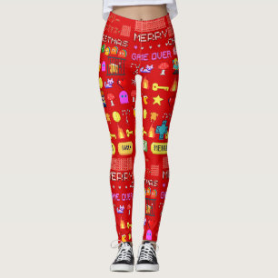 Mikitiez holiday season christmas turkey dining leggings