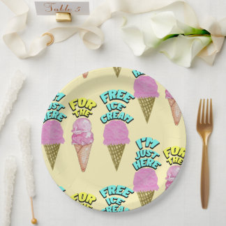 Mikitiez icecream party favourtie summer paper plate