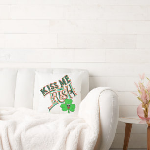 Mikitiez irish clover green st.patrick'sday lucky cushion