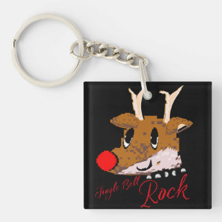 Mikitiez jinglebellrock punk gothmas reindeer key ring