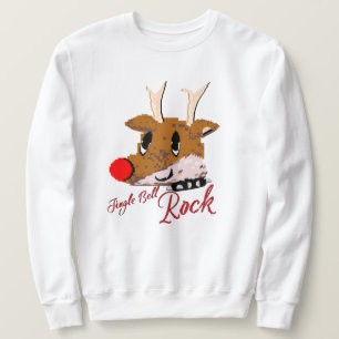 Mikitiez jinglebellrock punk gothmas reindeer sweatshirt
