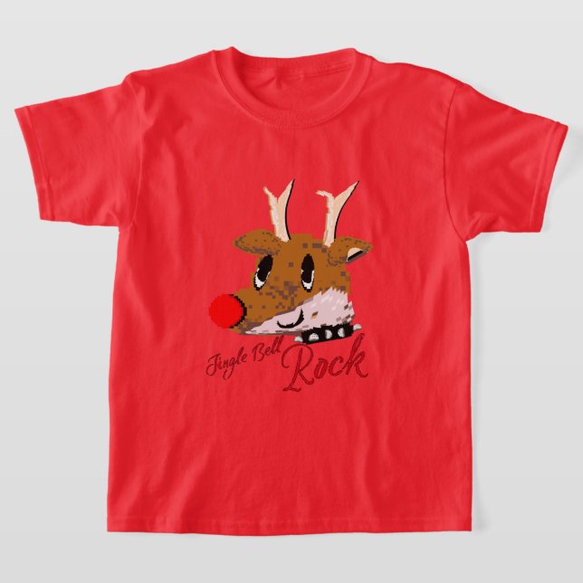 Mikitiez jinglebellrock punk gothmas reindeer T-Shirt (Laydown)