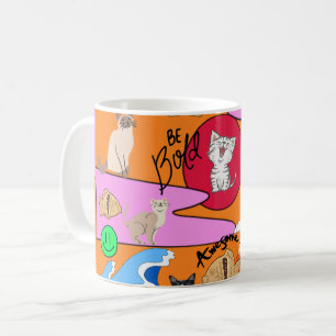 Mikitiez meow summer cat party beach coffee mug