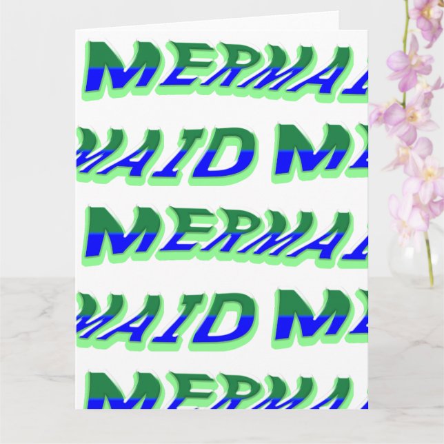 Mikitiez ocean mermaid venus sea blue  card (Orchid)