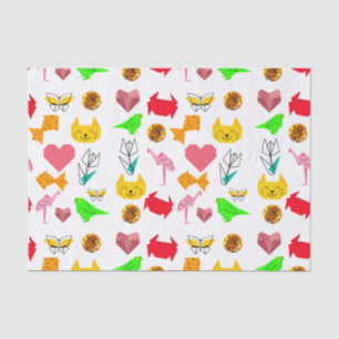 Mikitiez origami cancer summer jewel animal cat  tissue paper