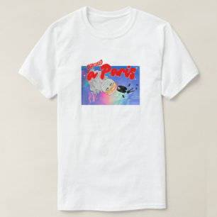 Mikitiez Paris France Macaron blur suit tie T-Shir T-Shirt