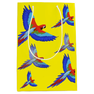 Mikitiez parrot hawaii summersunset beach spring medium gift bag