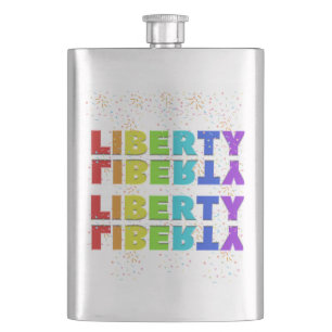 Mikitiez PE olympics donut rainbow sport lgbtqia+ Hip Flask