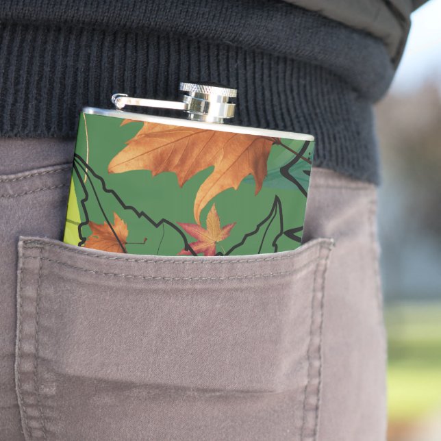 Mikitiez pisces nature selflove rose flower  hip flask (In Situ)