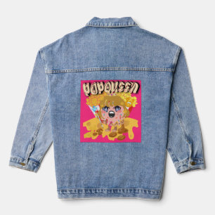 Mikitiez popqueen popcorn moivenight cinema denim jacket