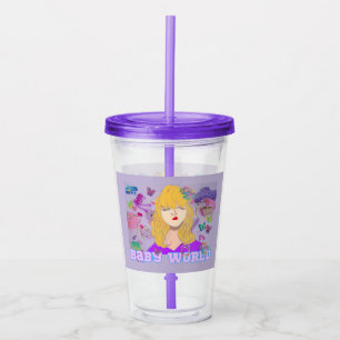 Mikitiez premier movie night princess doll summer  acrylic tumbler
