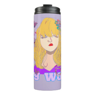 Mikitiez premier movie night princess doll summer  thermal tumbler