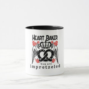 Mikitiez pretzel bread baker queen king mug