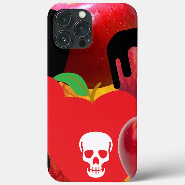 Mikitiez red skull toxic apple vegan summer Case-Mate iPhone case (Back)