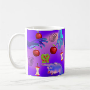 Mikitiez red skull toxic apple vegan summer coffee mug