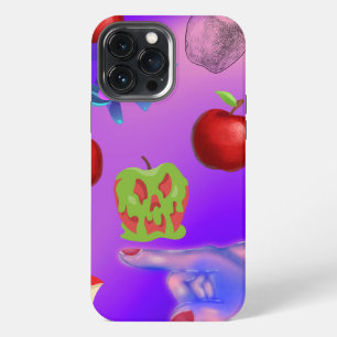 Mikitiez red skull toxic apple vegan summer iPhone 13 pro max case