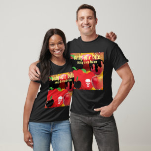 Mikitiez red skull toxic apple vegan summer T-Shirt