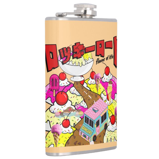 Mikitiez rockyroad icecream manga summer banger hip flask (Right)