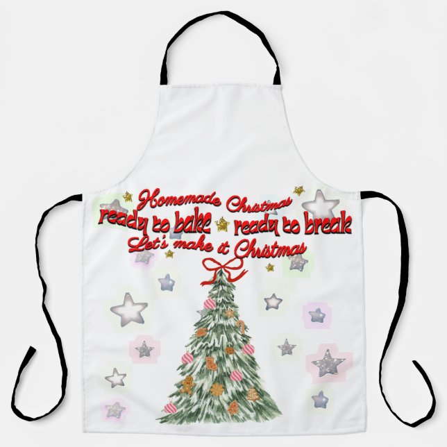 Mikitiez rustic chirstmas vintage cozy farmhouse apron (Front)