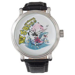 Mikitiez shark ocean wave summer shavedice watch