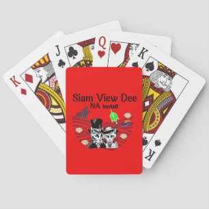 Mikitiez siam pavillion lotus siamnese Thailand Playing Cards