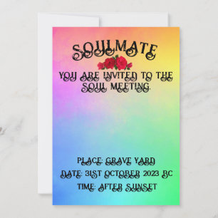 Mikitiez skull rose baroqueart rainbow rock  invitation