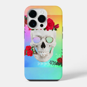 Mikitiez skull rose baroqueart rainbow rock iPhone 14 pro case