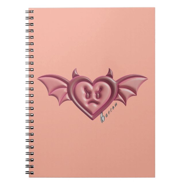 Mikitiez skull rose baroqueart rainbow rock  notebook (Front)