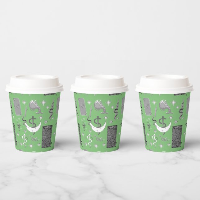 Mikitiez snake snakeperson wizard witch magic  paper cups (Multi)
