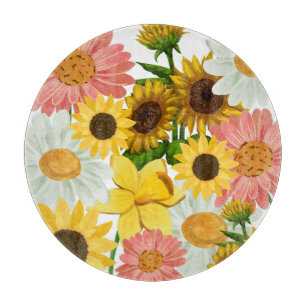 Mikitiez summer flower vacation cutting board