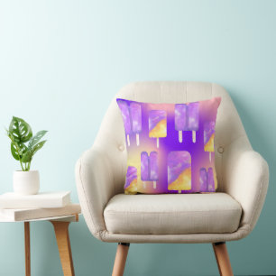Mikitiez summer rainbow purple gold popsicle cushion