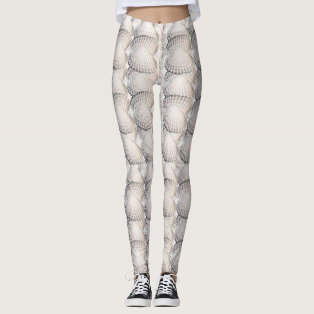 Mikitiez summer venus shell ocean beach leggings (Front)