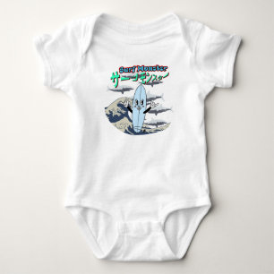 Mikitiez surf windsurf monster mint japanesewave baby bodysuit