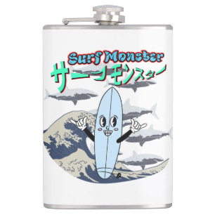 Mikitiez surf windsurf monster mint japanesewave hip flask