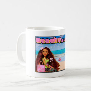 Mikitiez Thailand coconut beach lotus pink white Coffee Mug