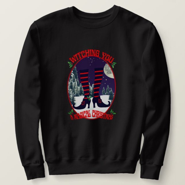 Mikitiez witch magical holy christmasnight santa  sweatshirt (Design Front)