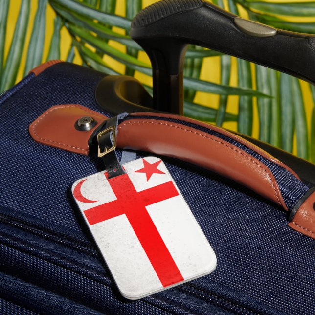 Mi'kmaq Luggage Tag (Front Insitu 1)