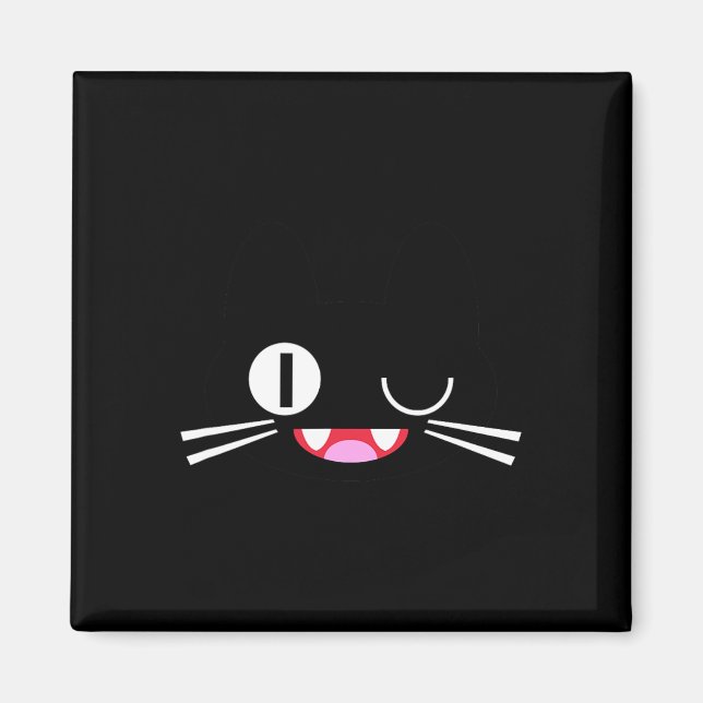 Miko Kuta Neko Cat Cosplay Glitch Video Game Techs Magnet (Front)