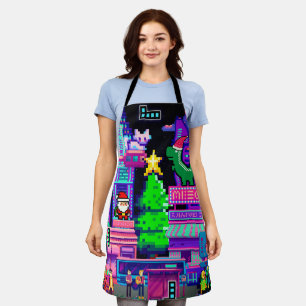 Miktitiez holidaymode grandma christmas family  apron