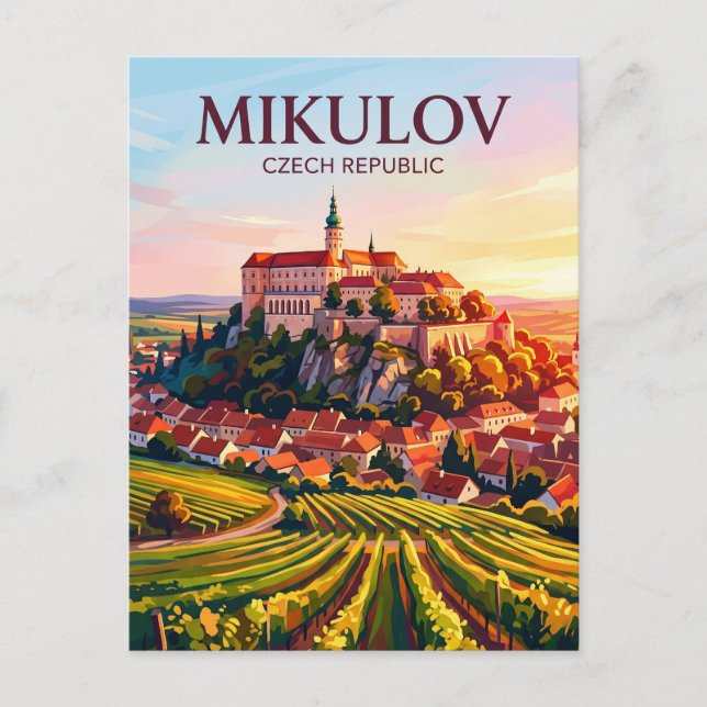 Mikulov Czech Republic Postcard (Front)
