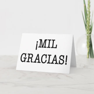 ¡MIL GRACIAS! - Thank you greeting card in Spanish