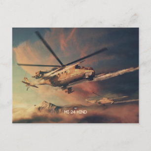 Mil Mi-24 Hind postcard