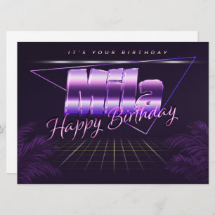 Mila Name First name purla retro card Birthday